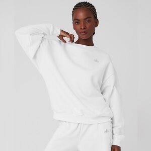 NEW Alo Crewneck Sweatshirt White - Women’s S/P